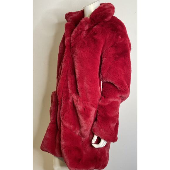 Double D Ranch Montana Chill Red Faux Fur Jacket XL NWT Banjo Burgundy Concho - Picture 5 of 14